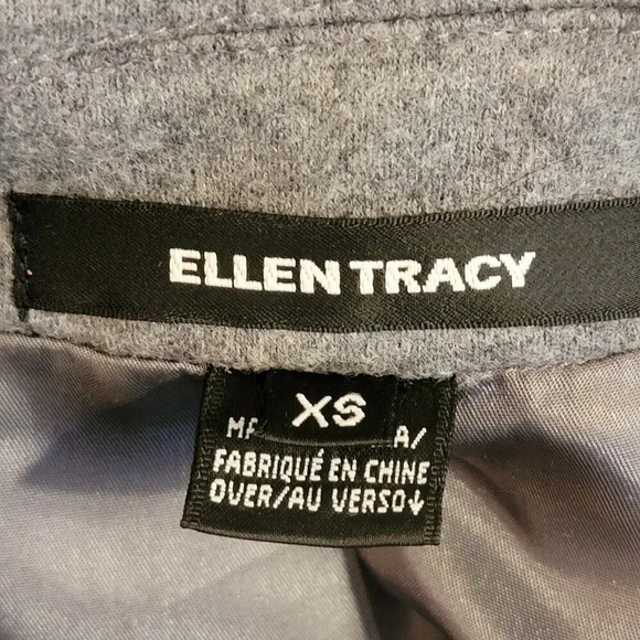 ELLEN TRACY Women's Oversized Wool Peacoat Jacket Size Medium Heather Gray - Picture 10 of 14